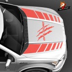 PVC Vinyl Auto Side Car Sticker Sport Stripes Car Sti3pc Car Accessories Decals Graphic Vinyl Decals Hood Scoop Claw Scratches Graphic Vinyl for FORD F150 2015-2018